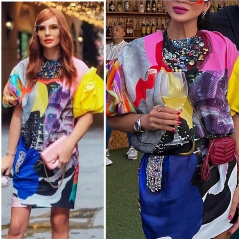 ZARA LIMITED EDITION  Atleir Embellished Colorful DRESS